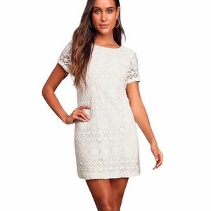 Lulu’s Love You For Eternity Lace Shift Dress Size Medium